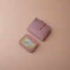 The pink genuine leather wallet and card case for women are simple, lightweight and have multiple compartments for storage Specification image
